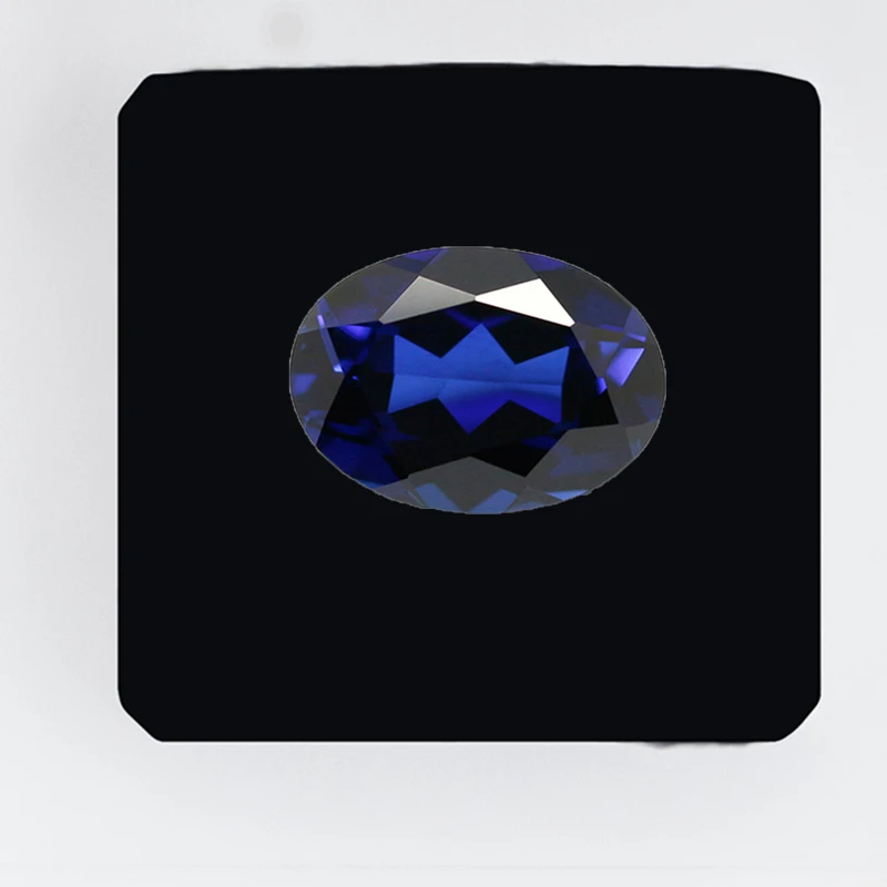 

Box Pack Beautiful Blue Sapphire Large Oval Faceted Cut Test Mohs Hardness Gems for Jewelry Making/Collection/Setting Gem Beads