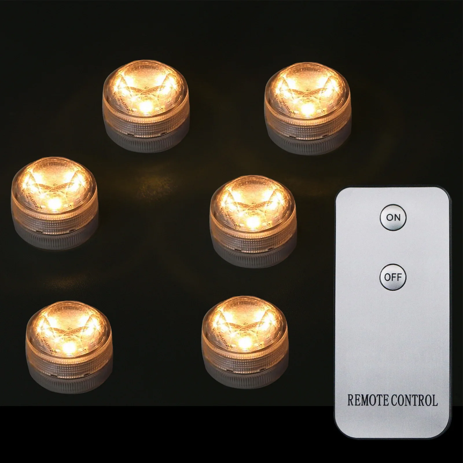 Multi-Option Diamond Submersible LED Candle Light Remote Full Waterproof Terrarium Figure Potted Micro Landscape Decor Lamp