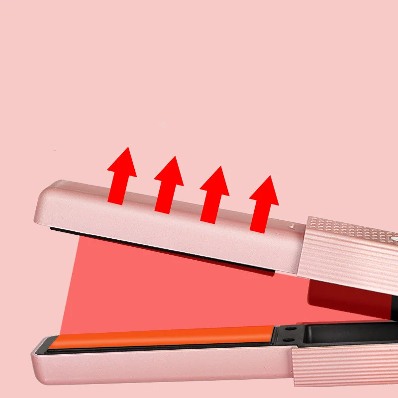 مكواة فرد الشعر اللاسلكية USB مكواة فرد الشعر سيراميك صغيرة مموج الشعر 3 درجة حرارة ثابتة محمولة حديد مسطح للسفر