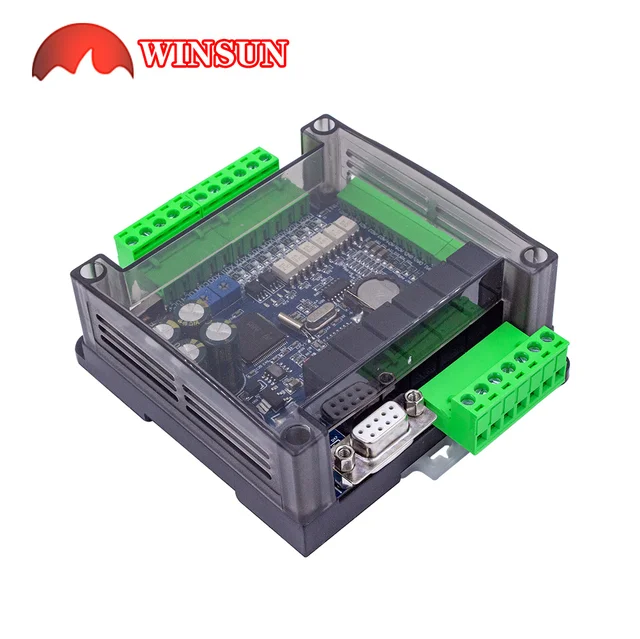 Płyta sterująca przemysłowa PLC WS3U FX3U-14MR SEEKU, 8 wejść, 6 wyjść analogowych, 6AD 2DA, Modbus RS485 RTU, obudowa, licznik prędkości, 6 kanałów, 3K