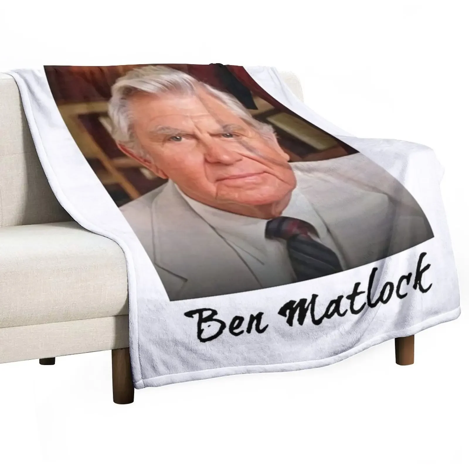 Cool Ben Matlock Funny Tv Lawyer Drama White Retro Vintage 80'S Sitcom Matlock d Throw Blanket Plaid Decoratives Blankets