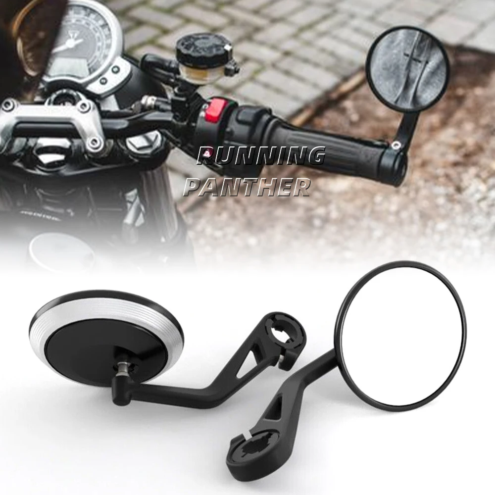 

Motorcycle CNC Handlebar Handle Bar Rearview Side Mirrors Bar End Mirror Kit For Street Trident 660 Bobber T120 Daytona 660 675