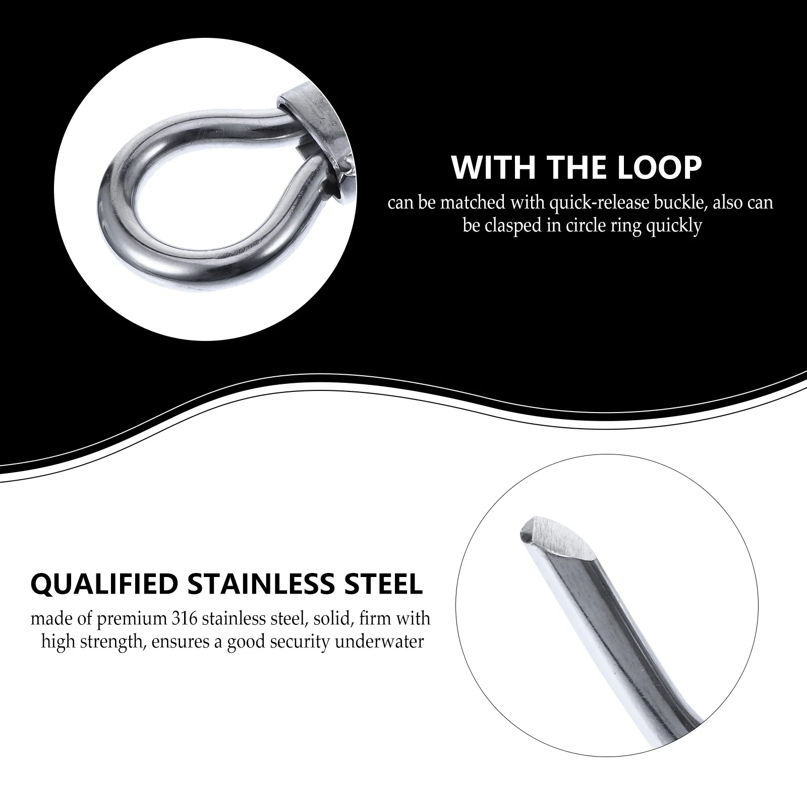 

Stainless Diving Dual Strong Secure Underwater Hook 316 Steel Drift Hook For Diving Activities Durable
