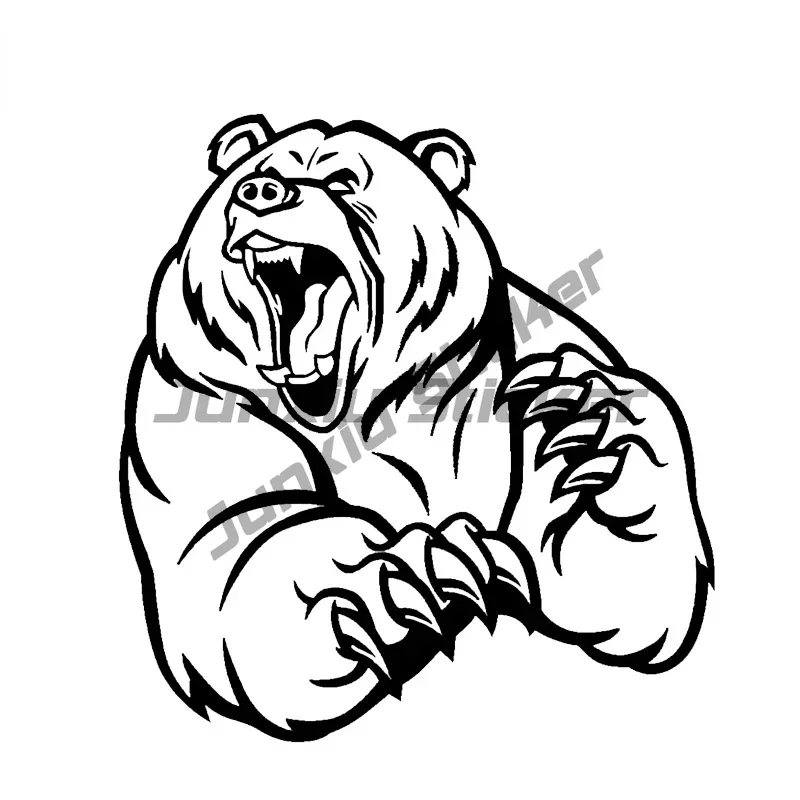 

Animal Funny Angry Brown Bear Car Sticker Decoration Vinyl Motorcycle Accessories