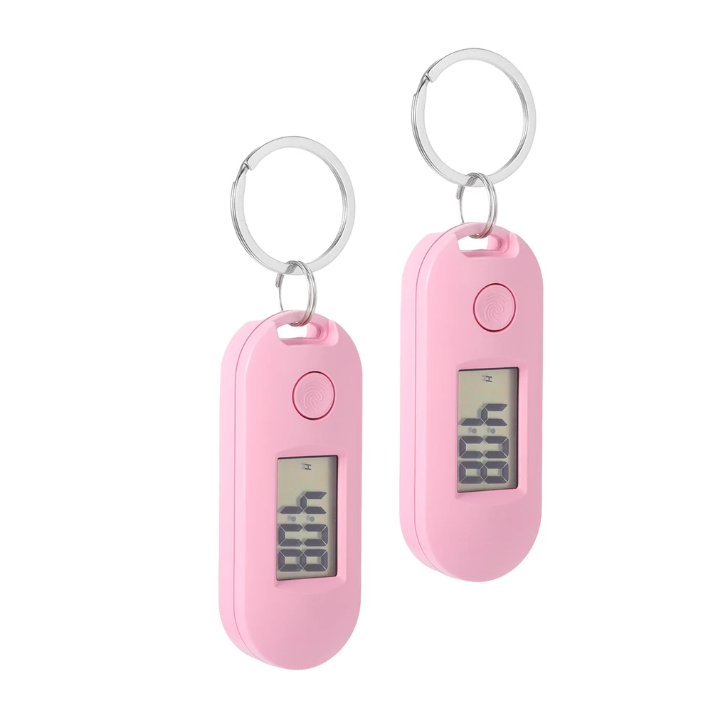 Mini montre porte-clés numérique lumineuse, Portable, fonctionnement silencieux, fonction Simple pour enfants étudiants, temps Compact en plein air, 2 pièces
