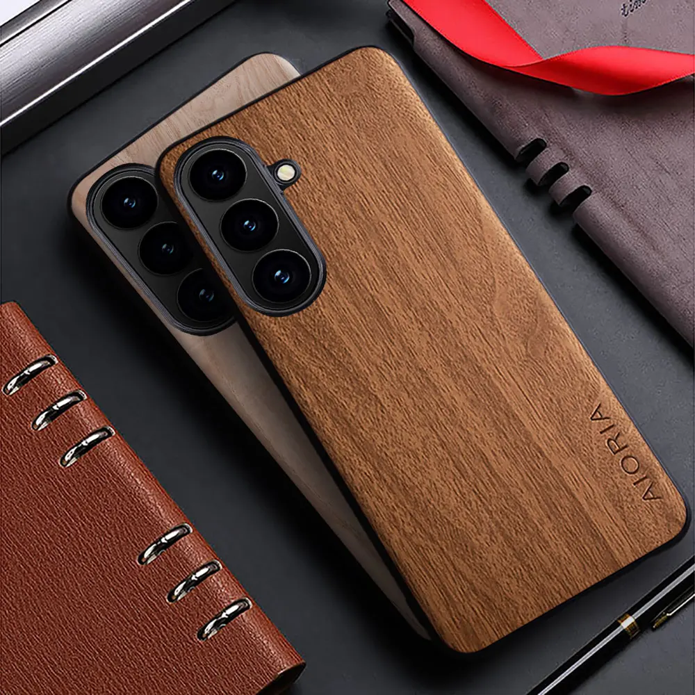 Hülle für Samsung Galaxy S26 Plus S25 S24 S23 S22 S21 S20 FE Ultra Funda Bambus-Holzmuster Rückseiten-Cover für Galaxy S26 Ultra Hülle – Detail 1