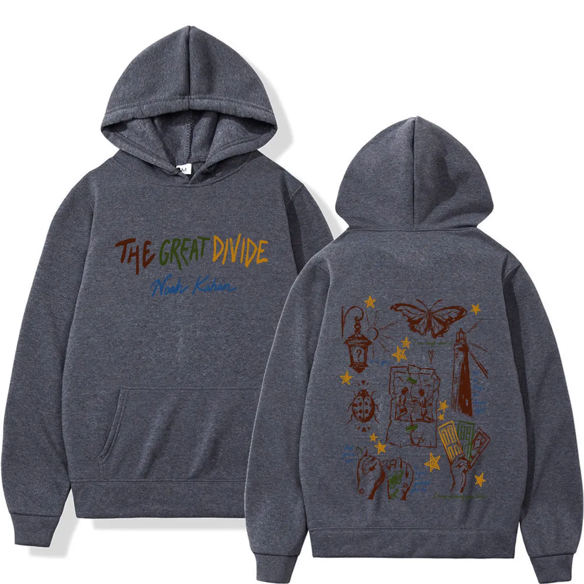 Noah Kahan The Great Divide Tour 2026 Merch Sweatshirt Herren Damen Hip-Hop Hoodies Lange Ärmel Lässiger Vintage Loose Pullover – Detail 6