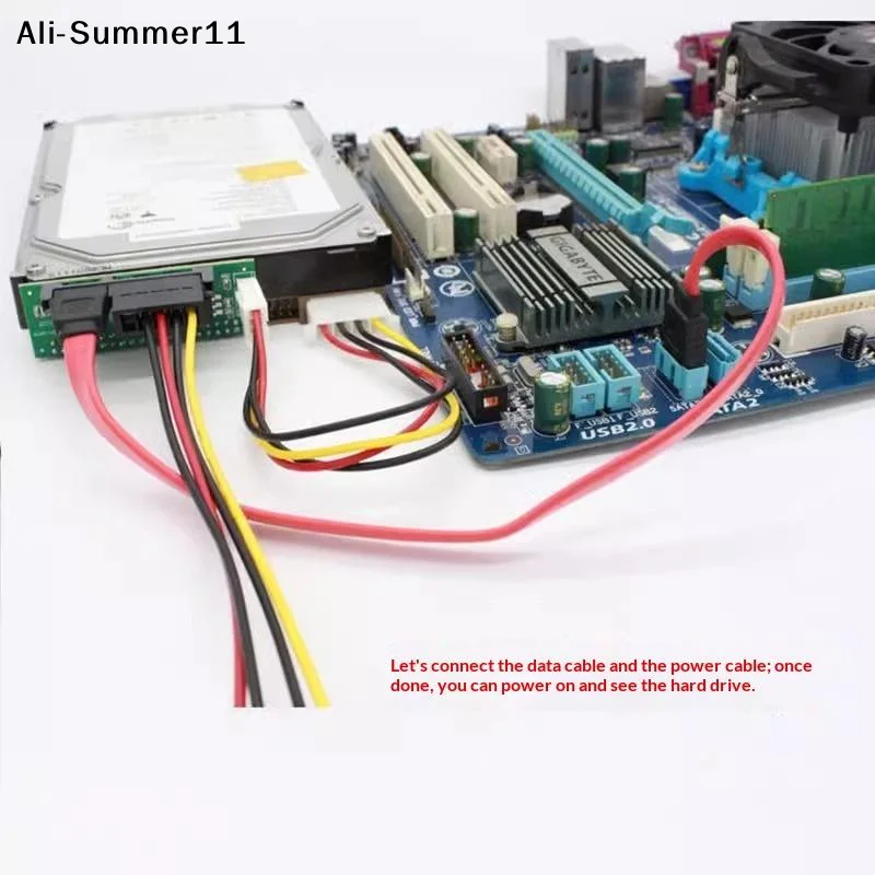 【Ew1】1Set HDD 3.5in IDE To SATA Hard Disk Converter PATA IDE 40Pin To SATA 22Pin Hard Drive Connector Cable IDE To SATA Adapter