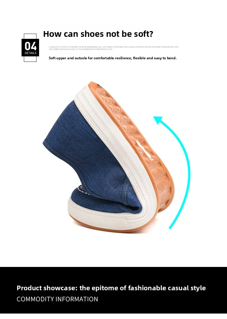 Herren-Slipper aus Canvas, atmungsaktives Obermaterial, leichte, rutschfeste Gummisohle, Sport-Label-Dekor, flache Freizeitschuhe für den täglichen Gebrauch. – Detail 9