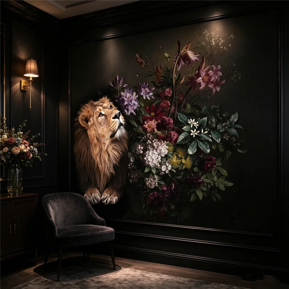 Custom Embossed tiger photo wallpapers for living room brick wall papers home decor papel de parede 3d improvement Sticker