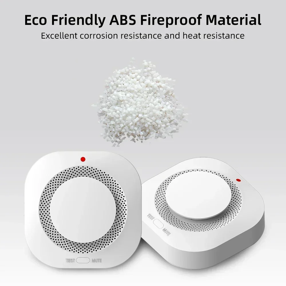 Smoke Detector Sensor For Independent Home Warehouse Security Smart Smoke Fire Alarm Replaceable Alarmas De Seguridad Para Casa