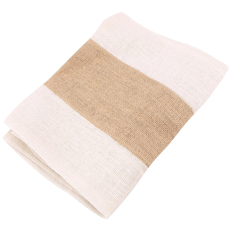 Burlap Table Runners For Kitchen Jute Table Runner - Natural Farmhouse Centerpieces For Tables - Dining Room