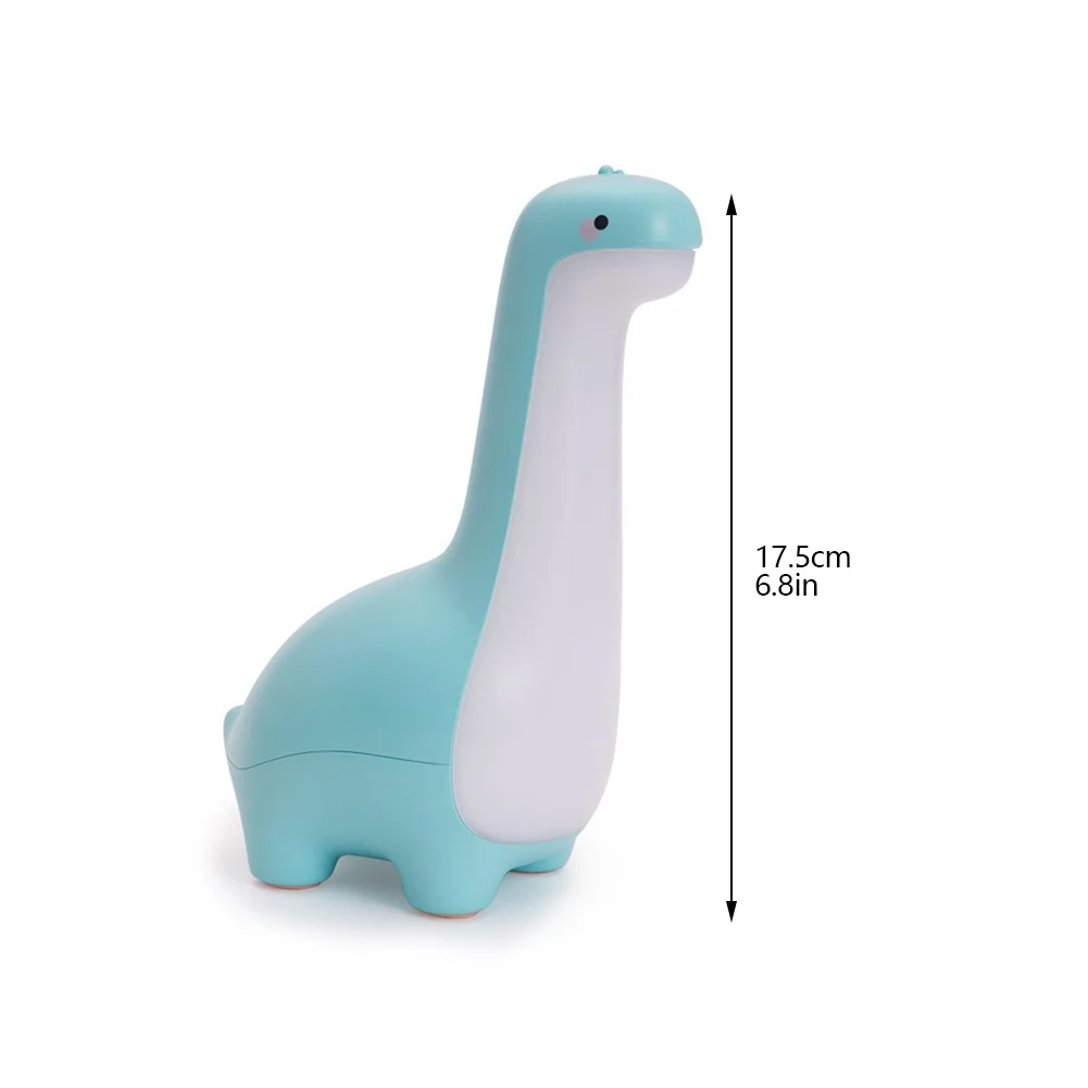 Luz nocturna de dinosaurio, bonita luz nocturna para niños, protección ocular, lámpara de sincronización para mesita de noche, carga USB, decoración