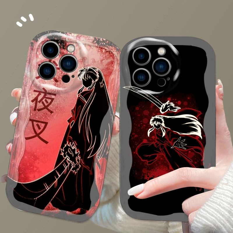 Anime Inuyasha Cute For Apple iPhone 15 14 13 12 11 XS XR X Pro Max Plus Wave Oil Funda Cover Phone Case