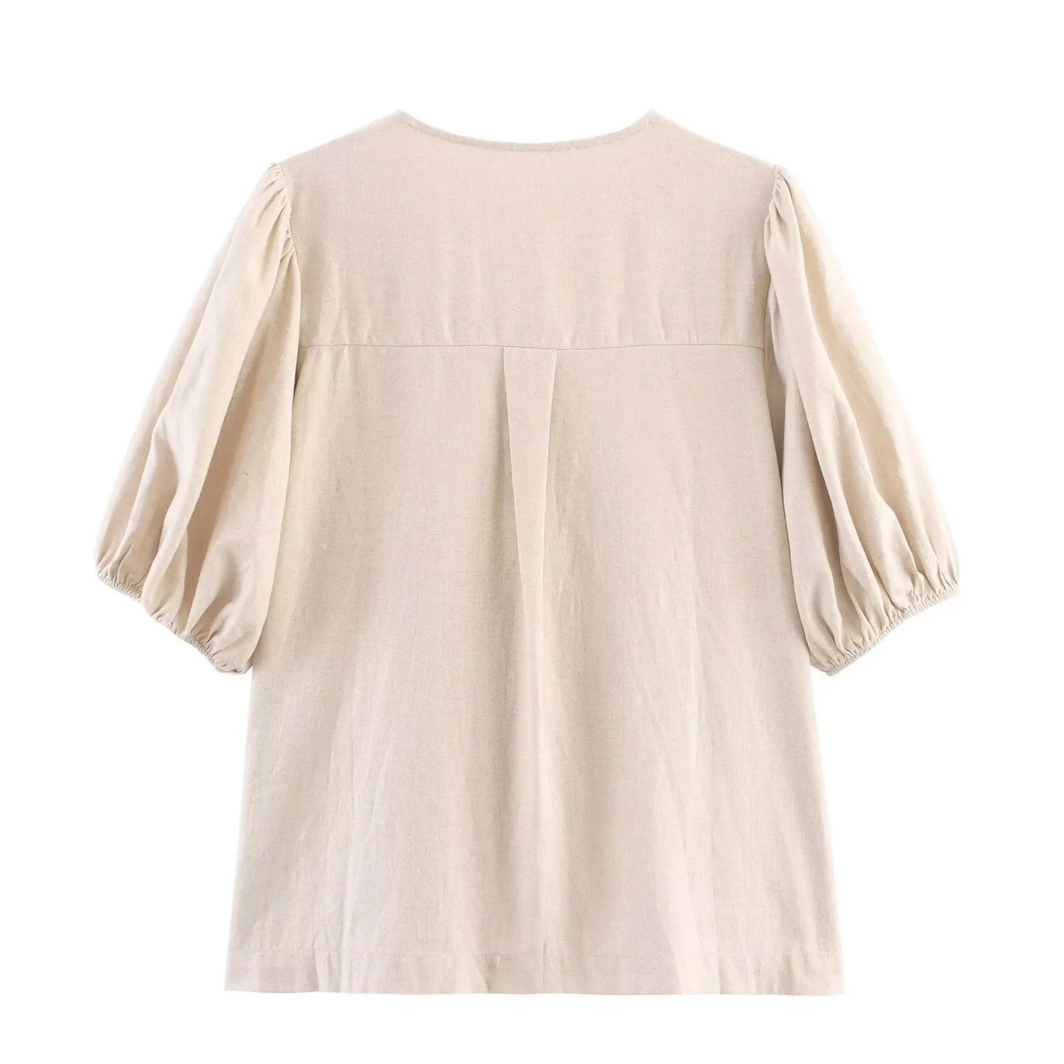 Camicette moda manica corta blu con scollo a V Camicette moda donna con copertura a righe con nodo a farfalla Camicetta casual slim