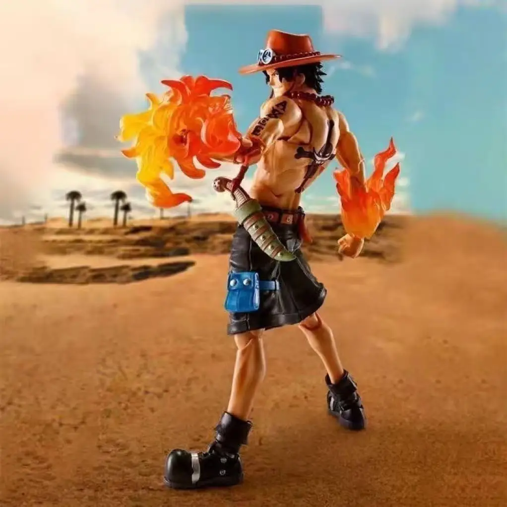 17 cm Anime One Piece Portgas D Ace Real Clothes Ver. Action Figure in PVC Gioco Collezione di statue Modello Giocattoli per bambini Regali per bambole
