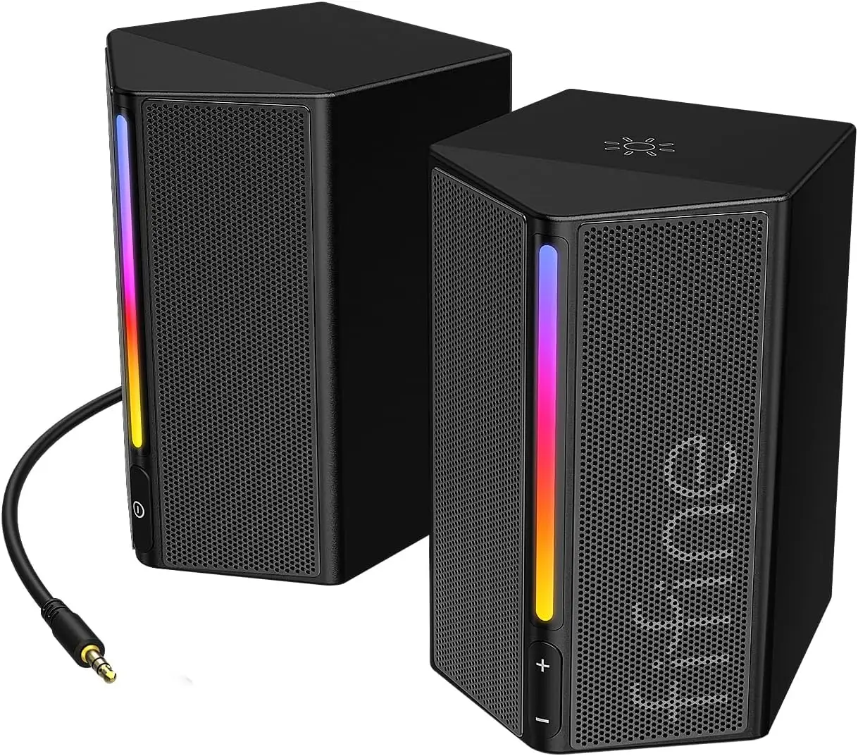 

Настольные колонки для ПК с регулятором громкости, RGB-подсветкой, проводные, для ноутбуков, мониторов, телефонов и планшетов