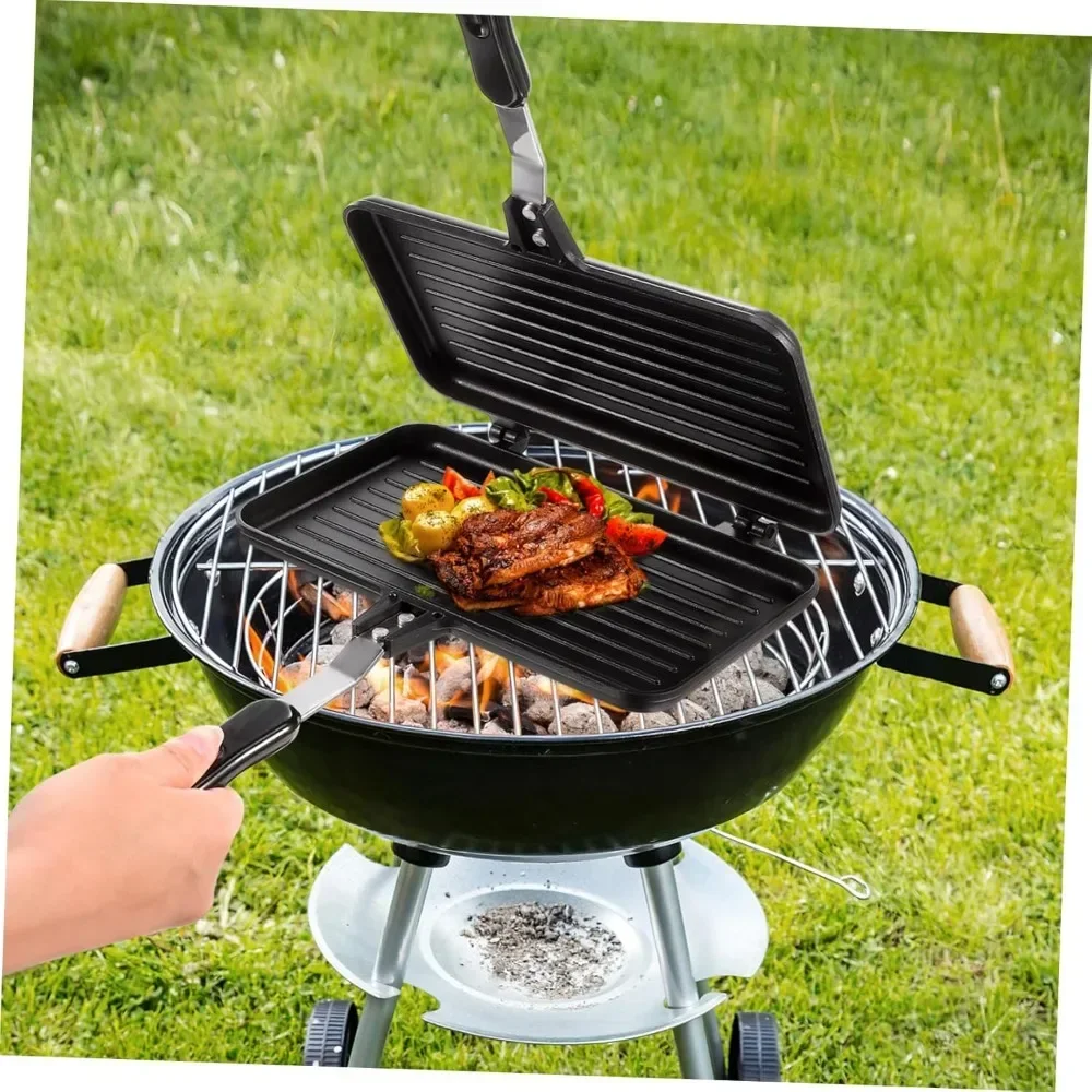 NonStick Sandwich Maker Mini Waffle Breakfast Pot Baking Pan Barbecue Oven Household Mould Egg Frying Pan for Kitchen Restaurant 3