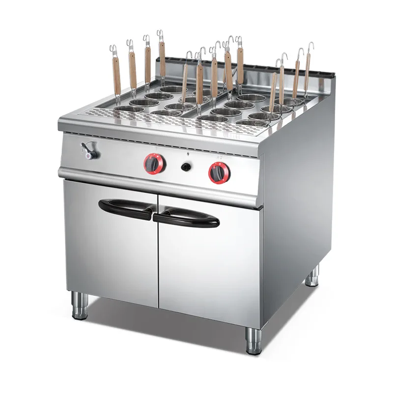 فرن الطبخ المعكرونة الكهربائي التجاري، فرن مسحوق الكي متعدد الشاشات، 16 فتحة الزلابية المسلوقة