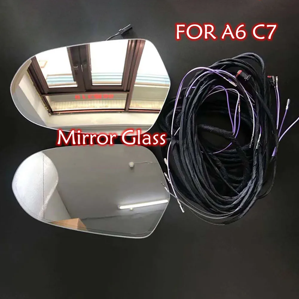 FOR Audi A6 C7 Anti-glare Dimming Outside Rear View Side Mirror Glass