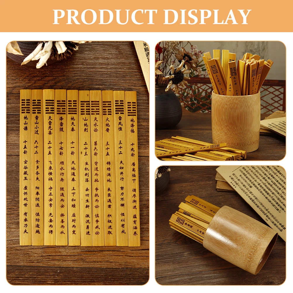 

Bamboo Sticks for Hexagram Ancient Chinese Divination Tool Game Props Chopsticks