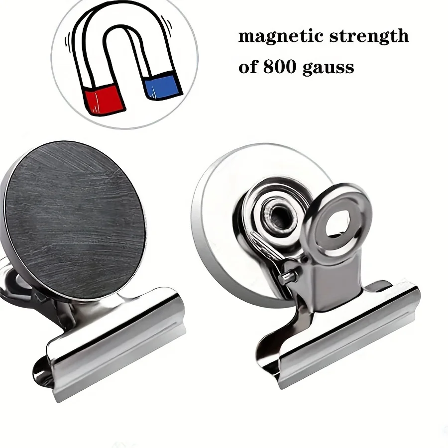 Fridge Refrigerator Magnets, Strong Magnetic Clips for Whiteboard, Office, Locker, Photo Displays, Heavy Duty Magnetic Clips