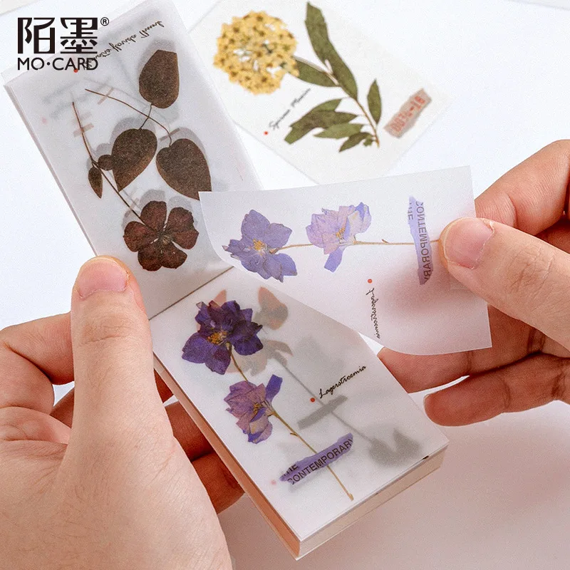 50pcs Vintage Beautiful Plant Retro Card Kraft Cards for Deco Stationery LOMO Cards Stationery Notepad Sticky Notes