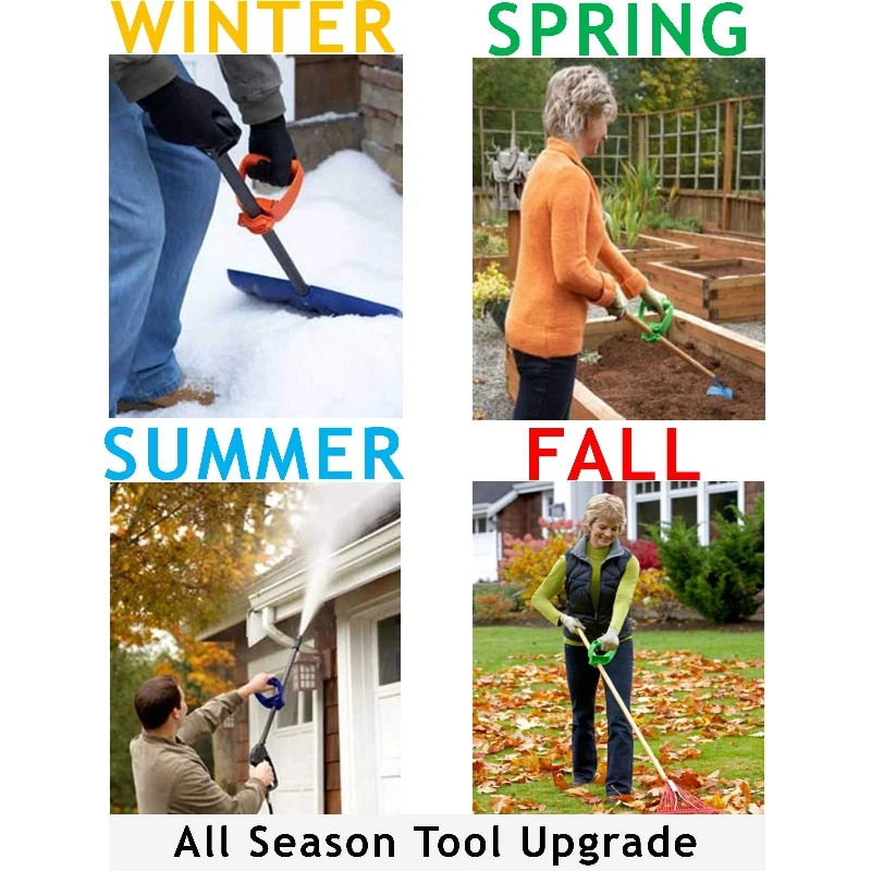 Imagem -06 - Ergonômico Back-saving Ferramenta Handle Labor-saving Ergonomic Handle Attachment Trabalhar com Jardim Pás Ancinhos d Grip