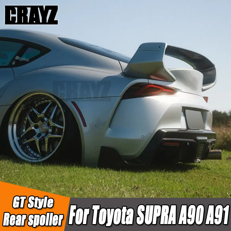 Rear Trunk Spoiler For Toyota Supra A90 2019 2020 2021 2022 Carbon Fiber Material Glossy Carbon Lip Spoiler Wing