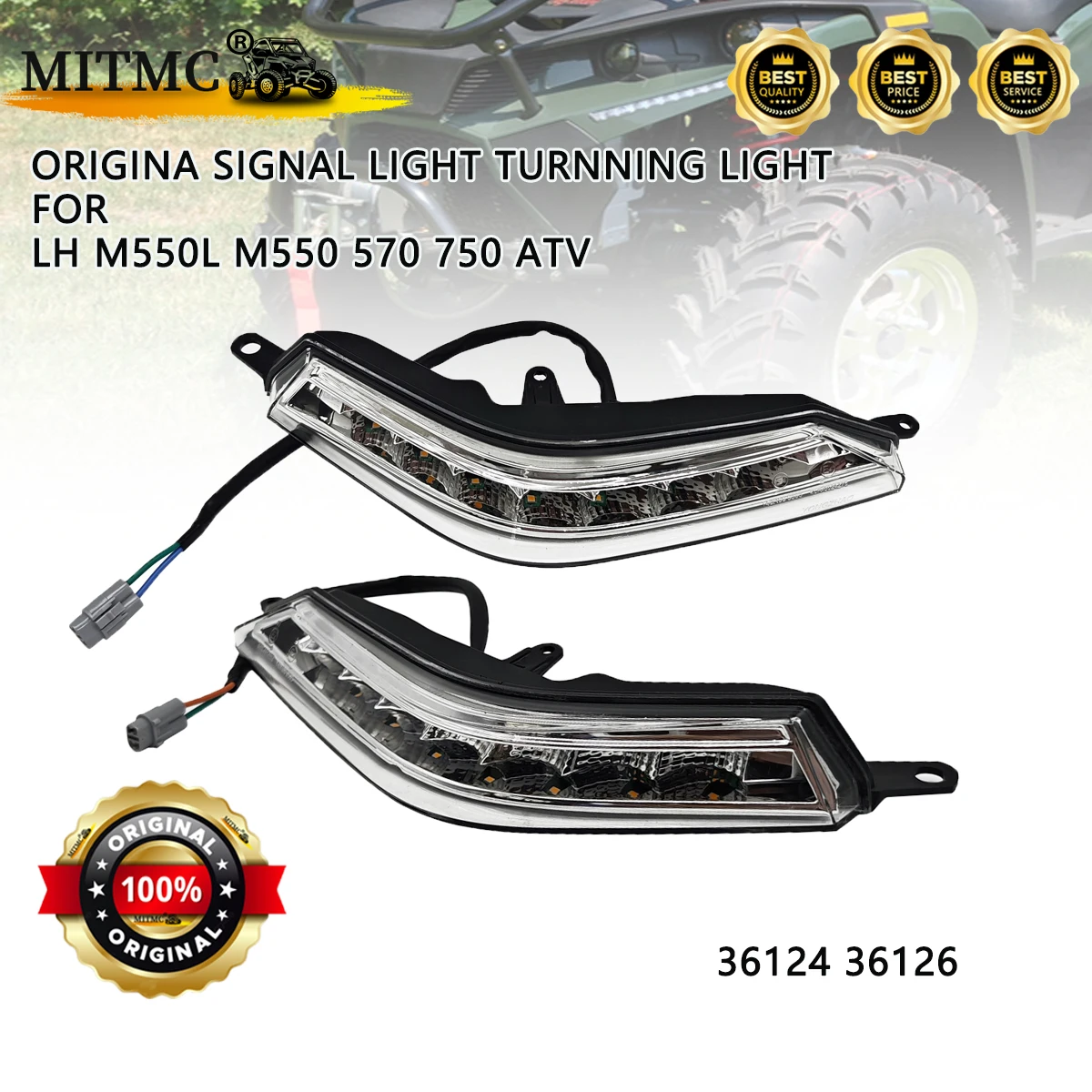 Origina Left And Right Signal Light Turnning Light For LH M550l M550 570 750 ATV QUAD GO KART  36124 36126