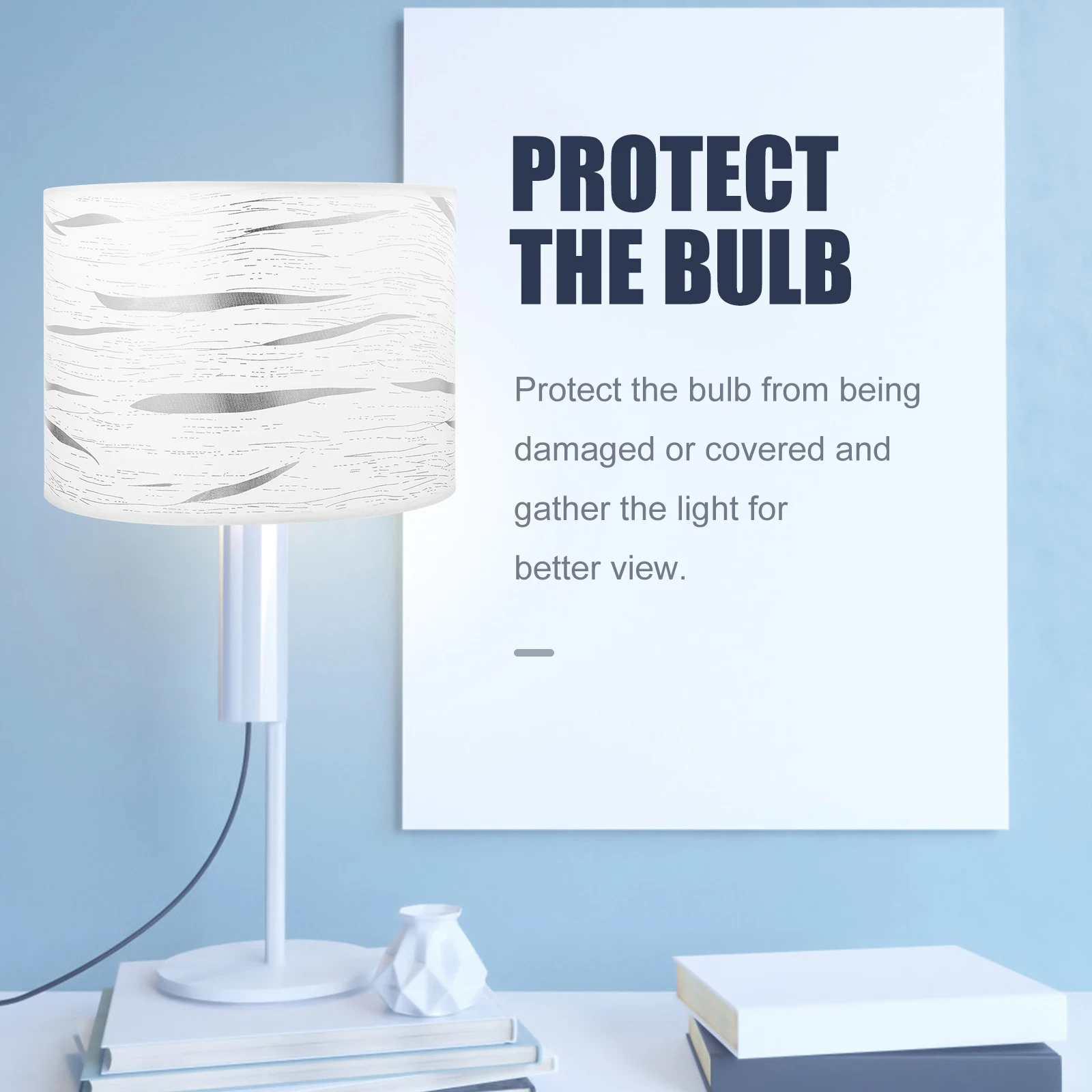 

Cloth Lamp Shade Simple Circular Design For Dust Protection Eye-Caring Soft Light Modern Chic Lamp Cover Accessory