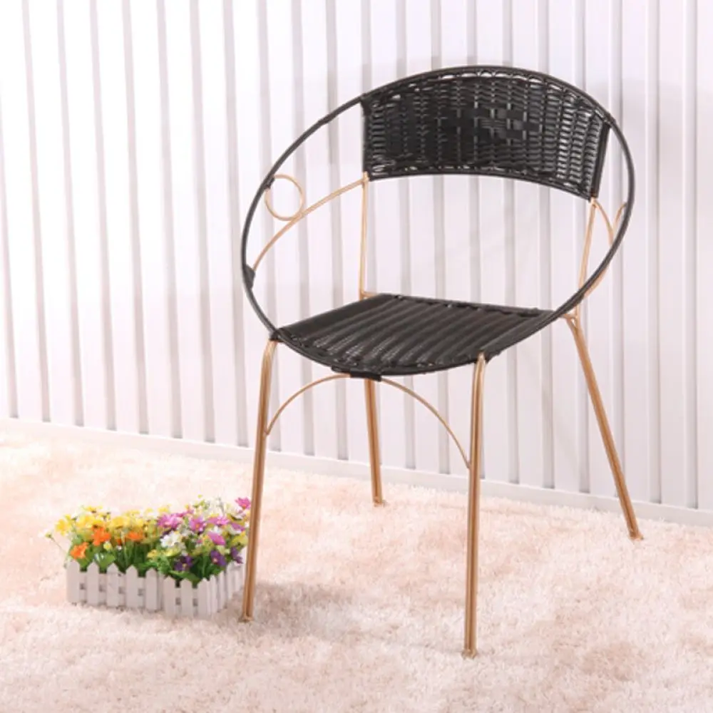 Natural Rattan Backrest Chair Lightweight Wicker Seat Stool For Indoor Outdoor Tea Reading Leisure Garden Home Furniture