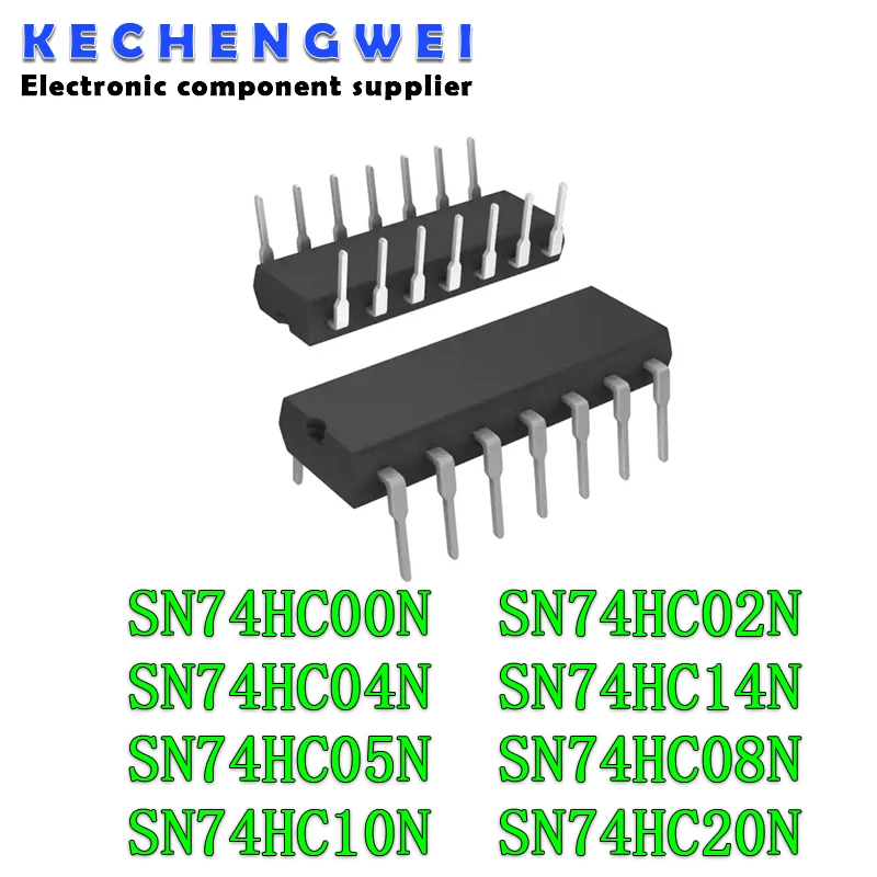 10PCS SN74HC00N 74HC00 DIP-14 SN74HC02N SN74HC04N SN74HC05N SN74HC08N SN74HC10N SN74HC14N 74HC04 SN74HC32N SN74HC74N SN74HC86N