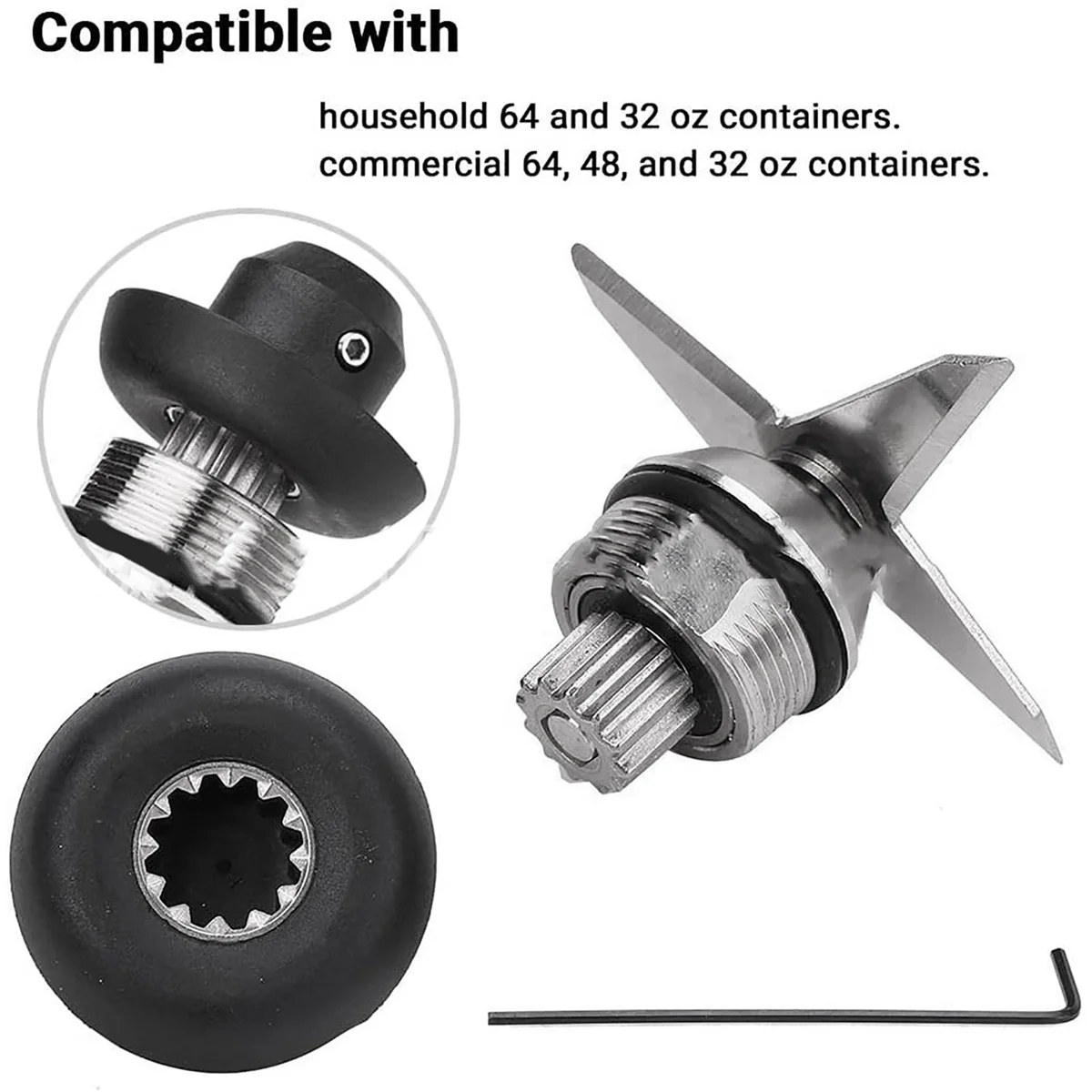 Сменный 6-лезвийный ключ для миксера, приводная головка для блендера серии 5200, контейнер на 64 и 32 унции