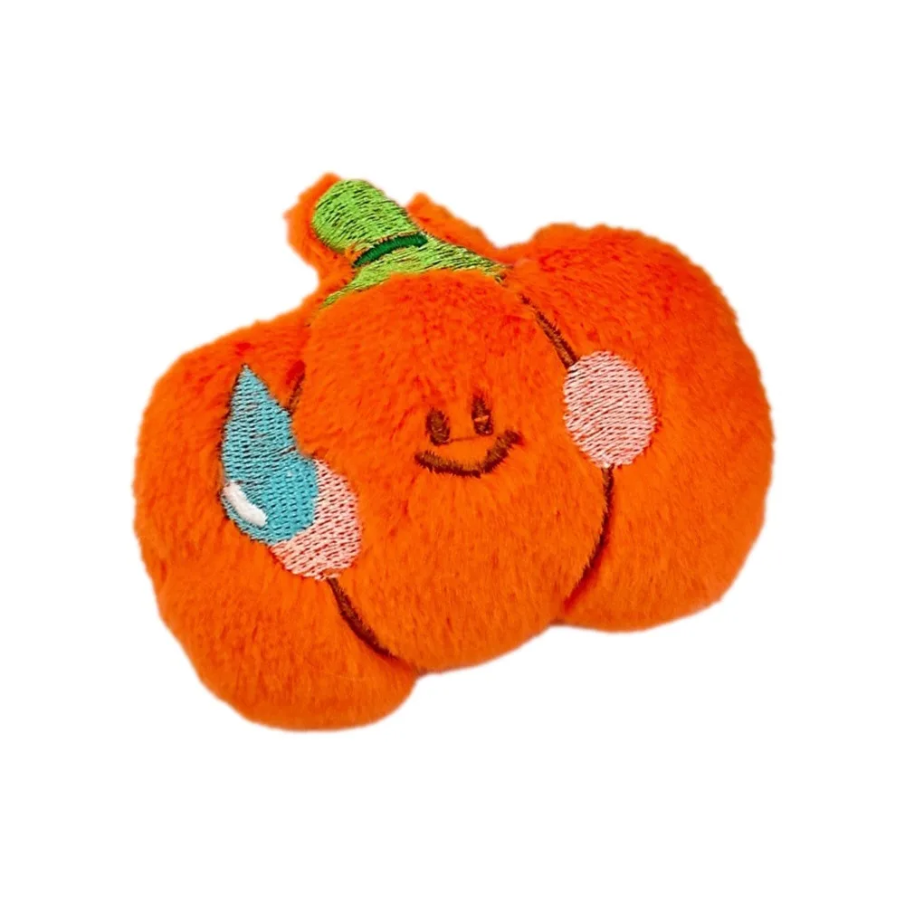 

Cartoon Food Theme Plush Doll Keychain Creative Bee Stars Fruit Stuffed Doll Sweating Expression Backpack Pendant Decorative Use