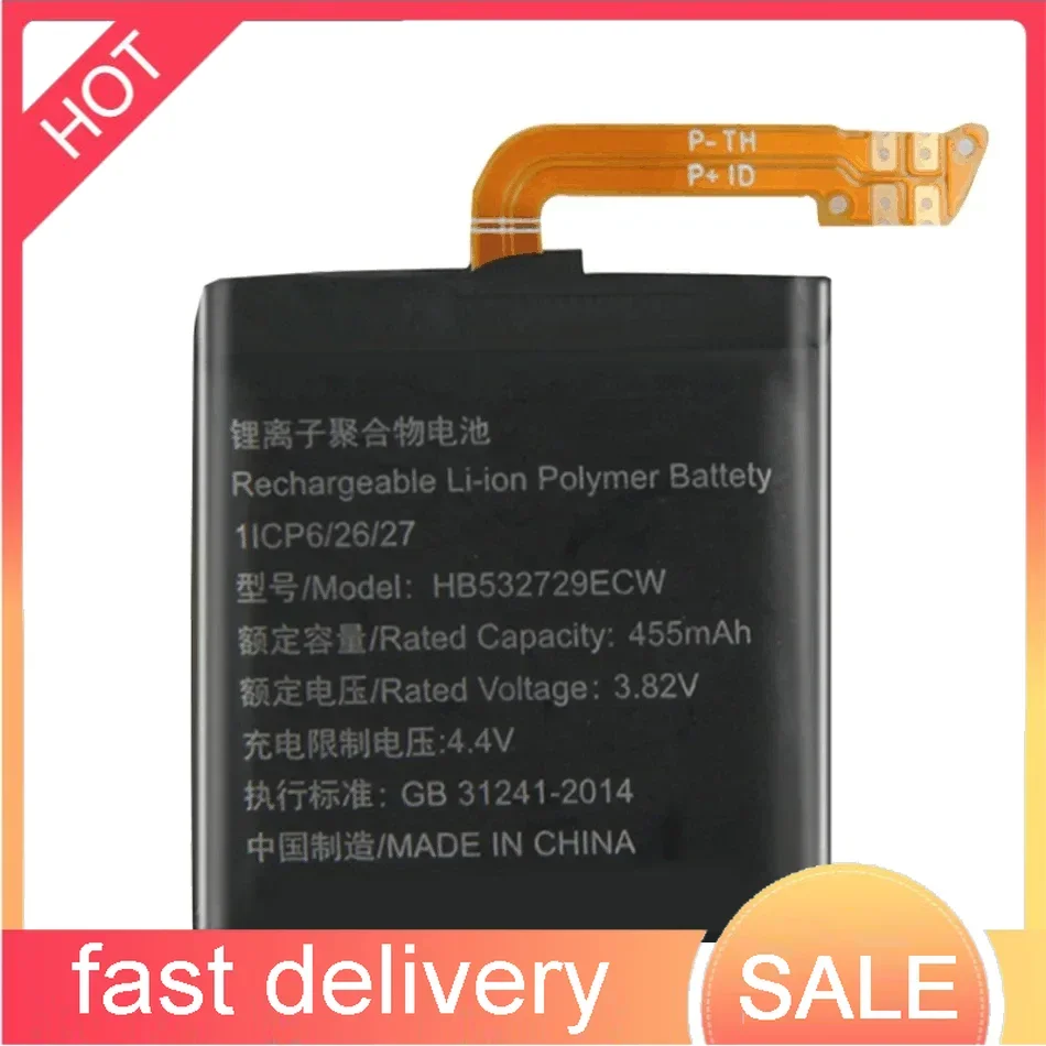 Batterie hb532729ecw 455mah für huawei uhr gt2 gt 2 46mm bateria