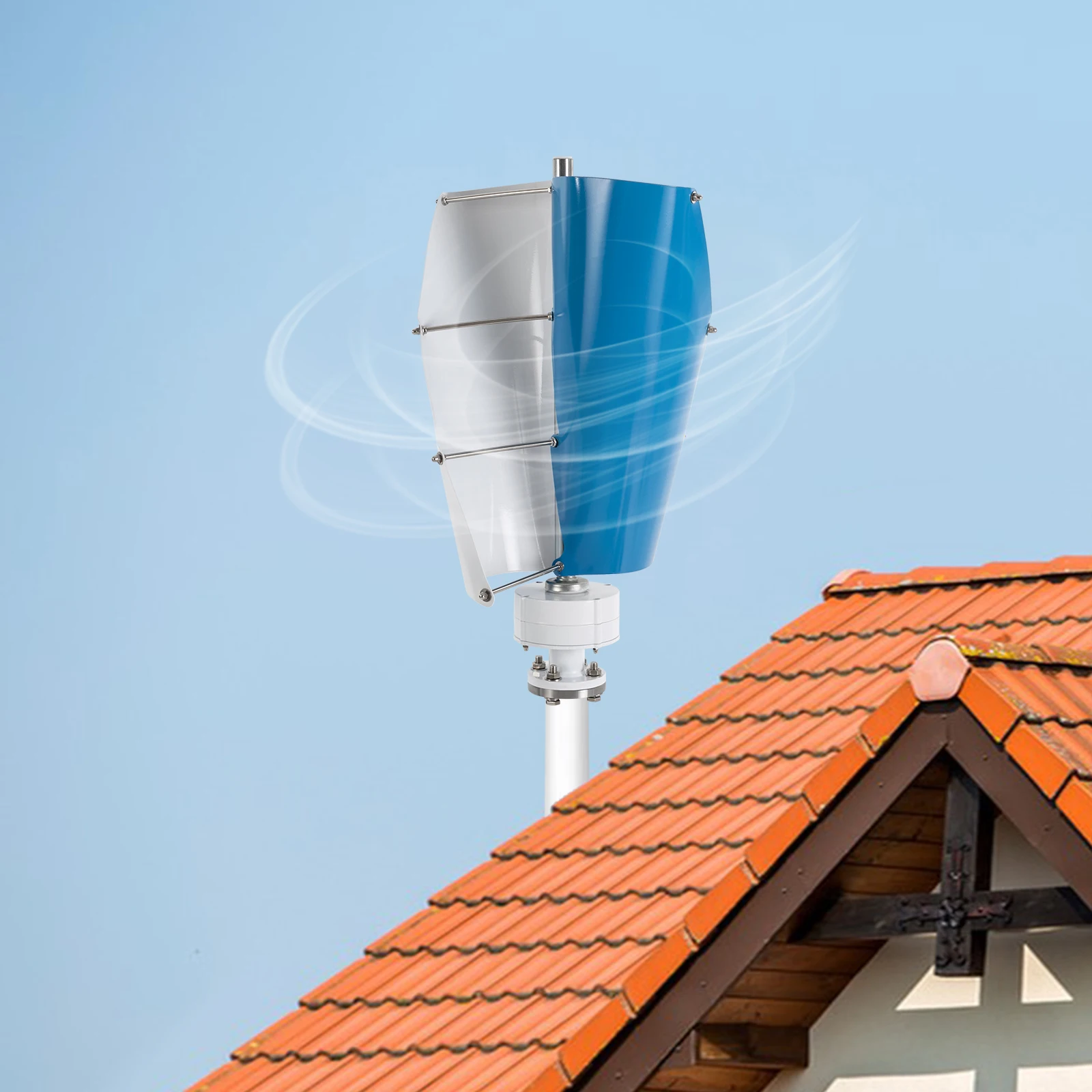 12 فولت/24 فولت محور عمودي توربينات الرياح مولد الرياح المحمولة أقصى طاقة 100 واط IP67 طاقة مجانية للمركبات الترفيهية المنزلية #5