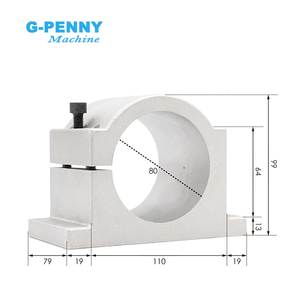 G-Penny 2.2kw ER20 Water Cooled Spindle Kit CNC Spindle Motor 80*230 & Huanyang Inverter & 80mm Bracket & Water Pump & Collets