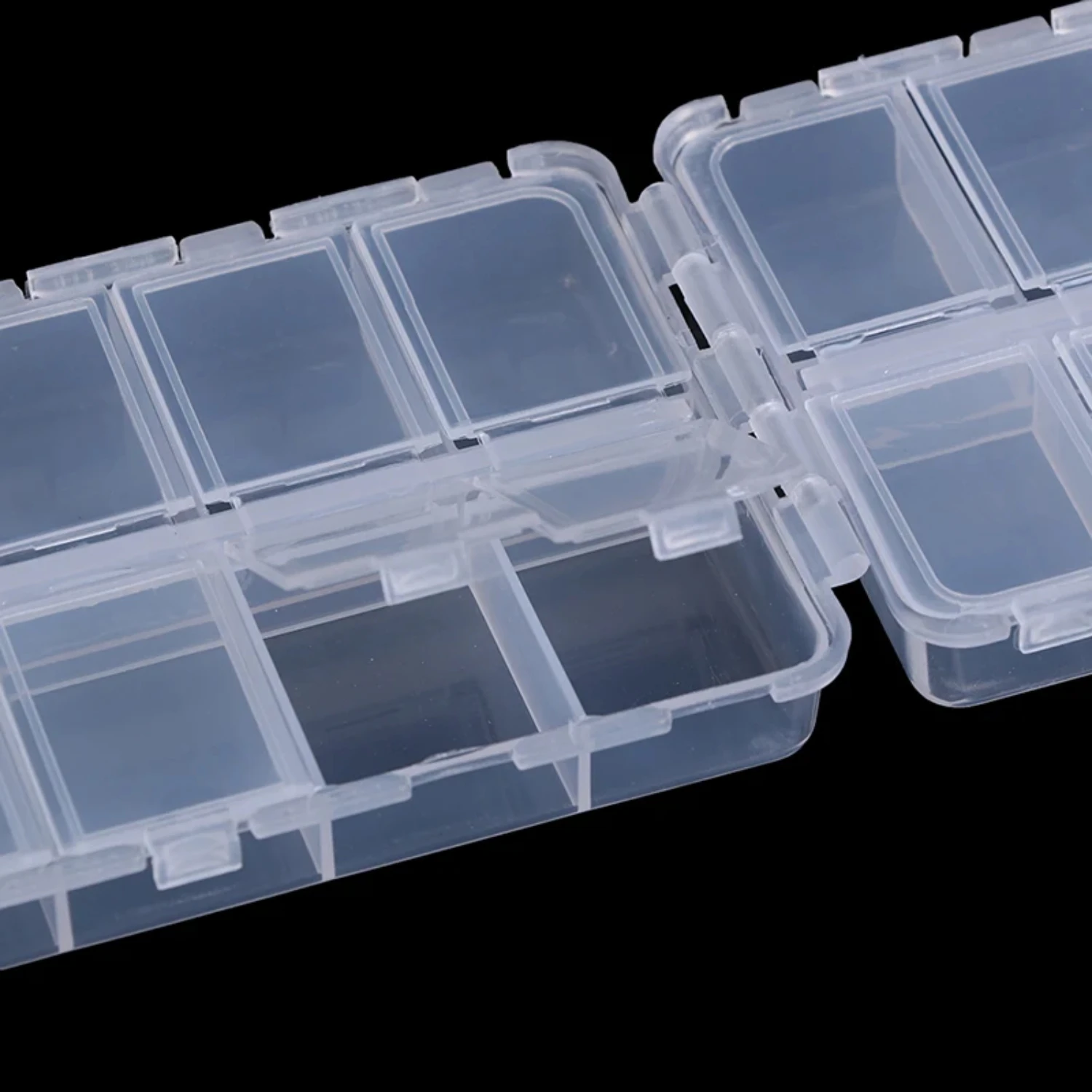 Plastic 20 Compartments Fishing Tackle Box  Fishing Lures Baits   Case 2pc