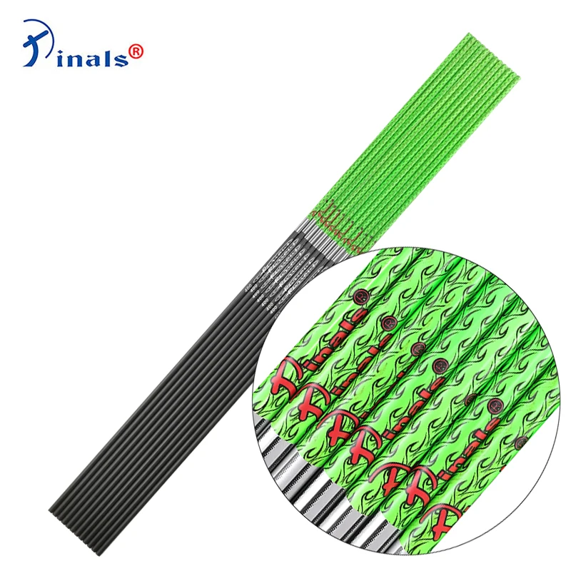 Pinals Archery Carbon Arrow Shaft Spine 300 340 400 500 for Compound/Recurve Bow Archery Hunting