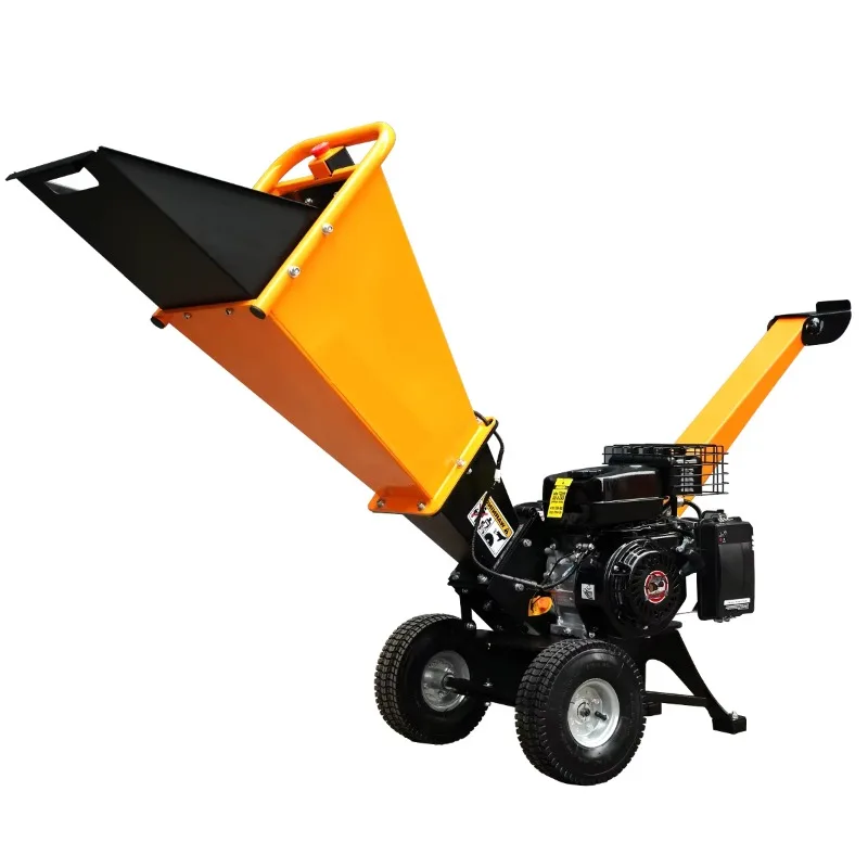 Electric Corded Mini Wood Chipper CE CERTIFICATE 2 Wheels Mulcher Shredder Machine Branch Logger Tree Shredder Wood Chipper