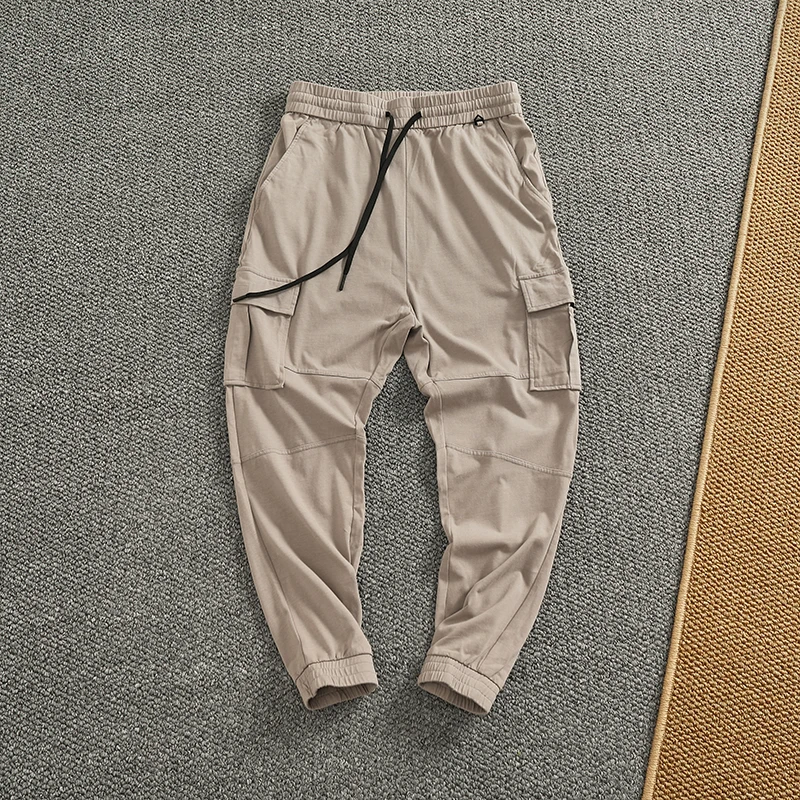 

Брюки Street Faion Harlan, повседневные свободные трикотажные брюки с эластичной резинкой на талии для мужчин, летние длинные брюки