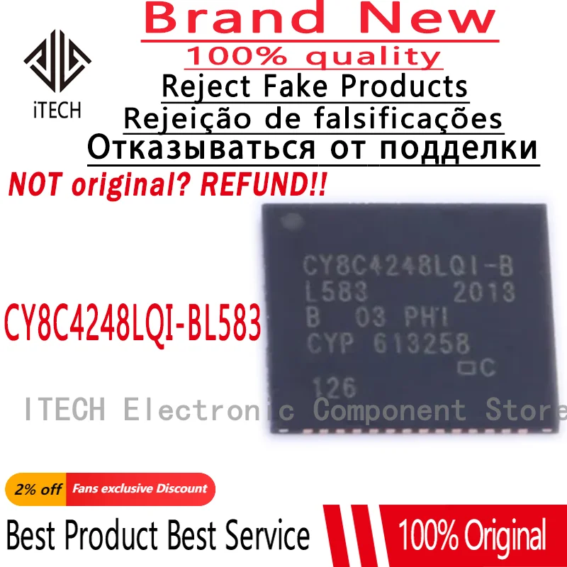 

5PCS/LOT Original CY8C4248LQI-BL583 CY8C4248LQI QFN-56 New In Stock