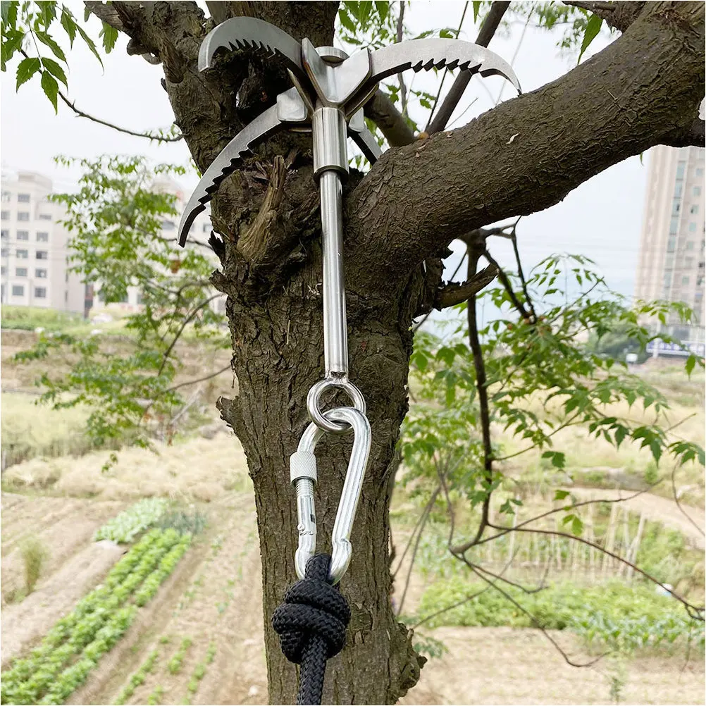Professional Grade Folding Grappling Hook Survival Claw for Climbing Camping Hiking Mountain Exploration Tree Access Reliable