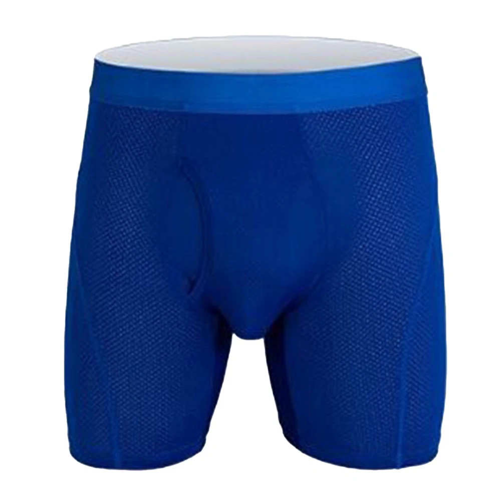 Clothes Men Underwear Longer Panties Pouch Shorts Solid Color.Low Waist Boxer Briefs Length Underwear Long Boxer Men