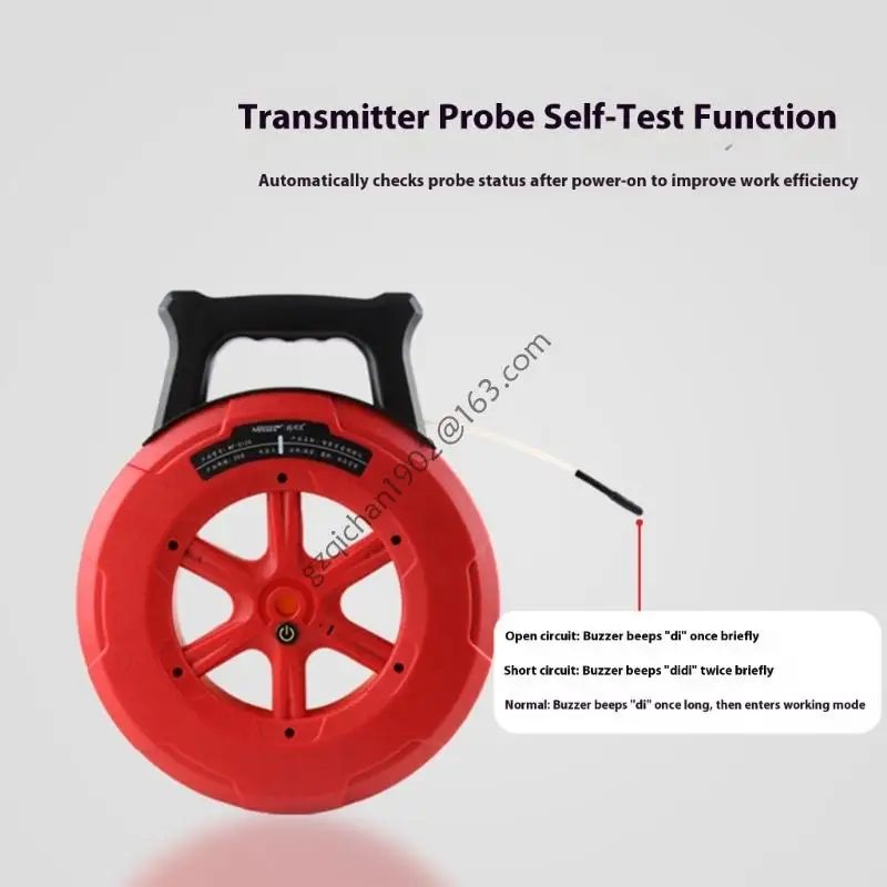 X7AB كاشف الأنابيب عالي الدقة مقاوم للماء مسبار تسد محدد لأنبوب PVC المعدني 20/30/40 متر نطاقات بطارية طويلة #3
