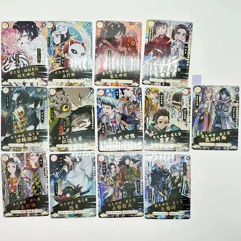 Anime Kamado Nezuko Demon Slayer CP series Sabito Iguro Obanai Agatsuma Zenitsu collection card Board game card Children's toys