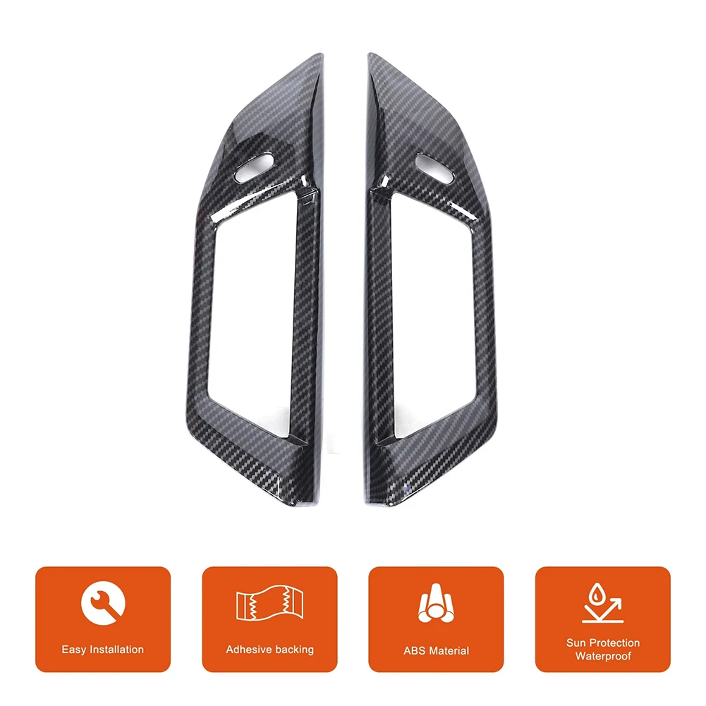 ABS ألياف الكربون B عمود منفذ الهواء تنفيس غطاء الكسوة متوافق مع BMW 5 سلسلة G60 2024 لتعزيز التصميم الداخلي