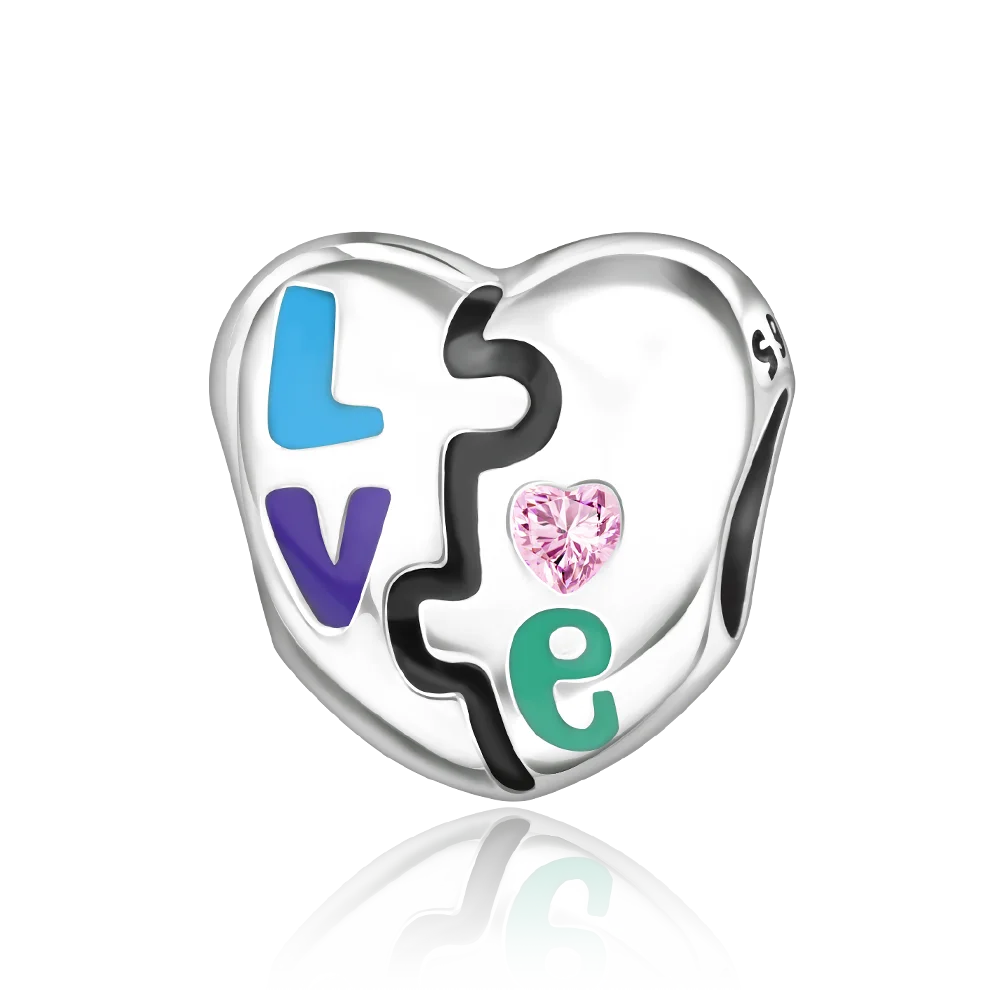 925 sterling silver LOVE letter string beads suitable for original bracelet, men's and women's DIY jewelry gift