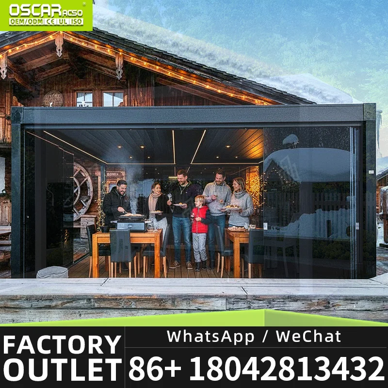 High Quality Remote Control Aluminum Arbor Arch for Outdoor Garden Patio pergola